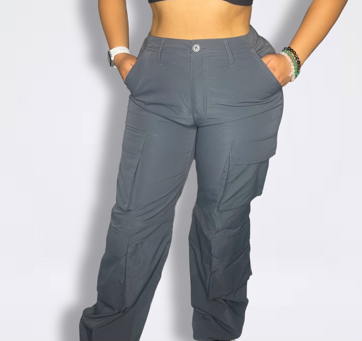 Charcoal Grey Cargo Pants