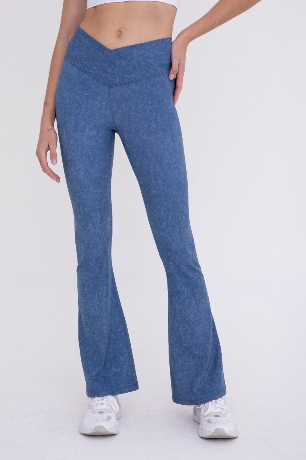 MSB High Wasted Blue Flare Leggings
