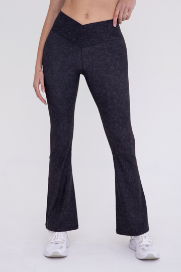 MSB High Wasted Black Flare Leggings